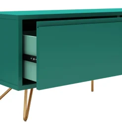 Wohnen 120x45x40 TV Board in Grün lackiert - Ricriava