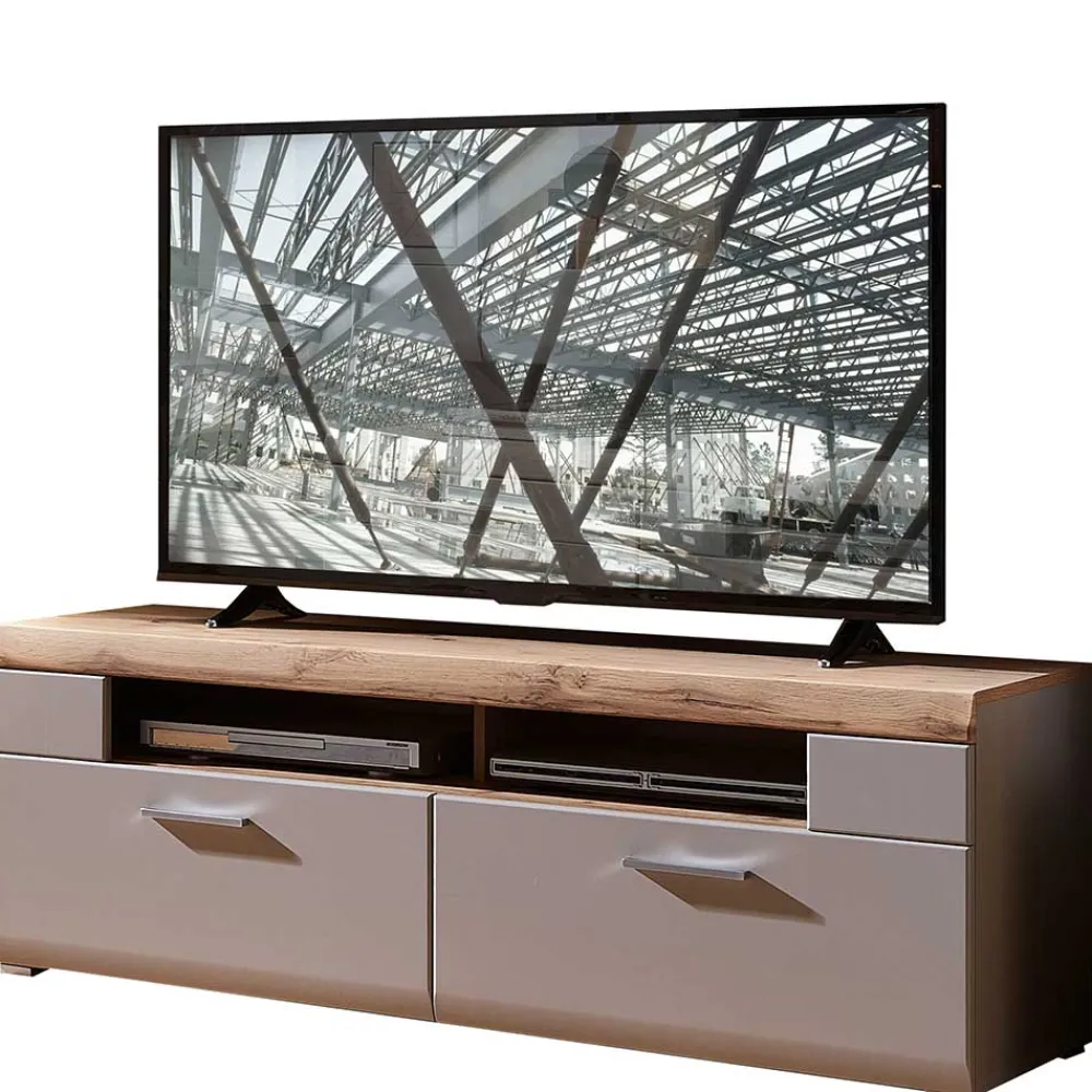 Wohnen 140x51x47 TV Element in Grau & Eiche - Fraguca