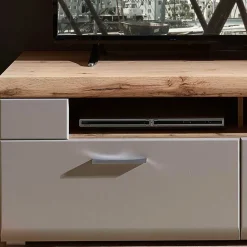 Wohnen 140x51x47 TV Element in Grau & Eiche - Fraguca