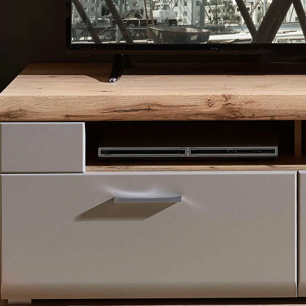 Wohnen 140x51x47 TV Element in Grau & Eiche - Fraguca