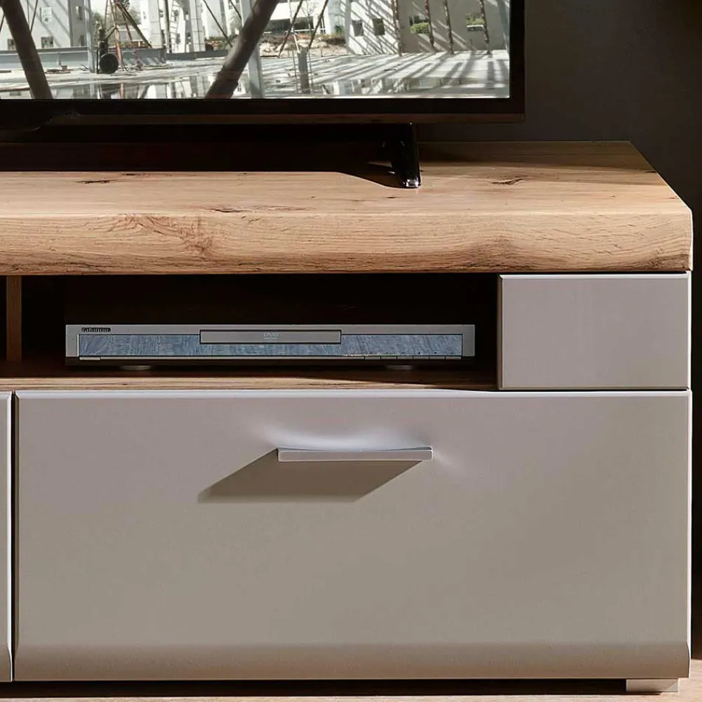 Wohnen 140x51x47 TV Element in Grau & Eiche - Fraguca