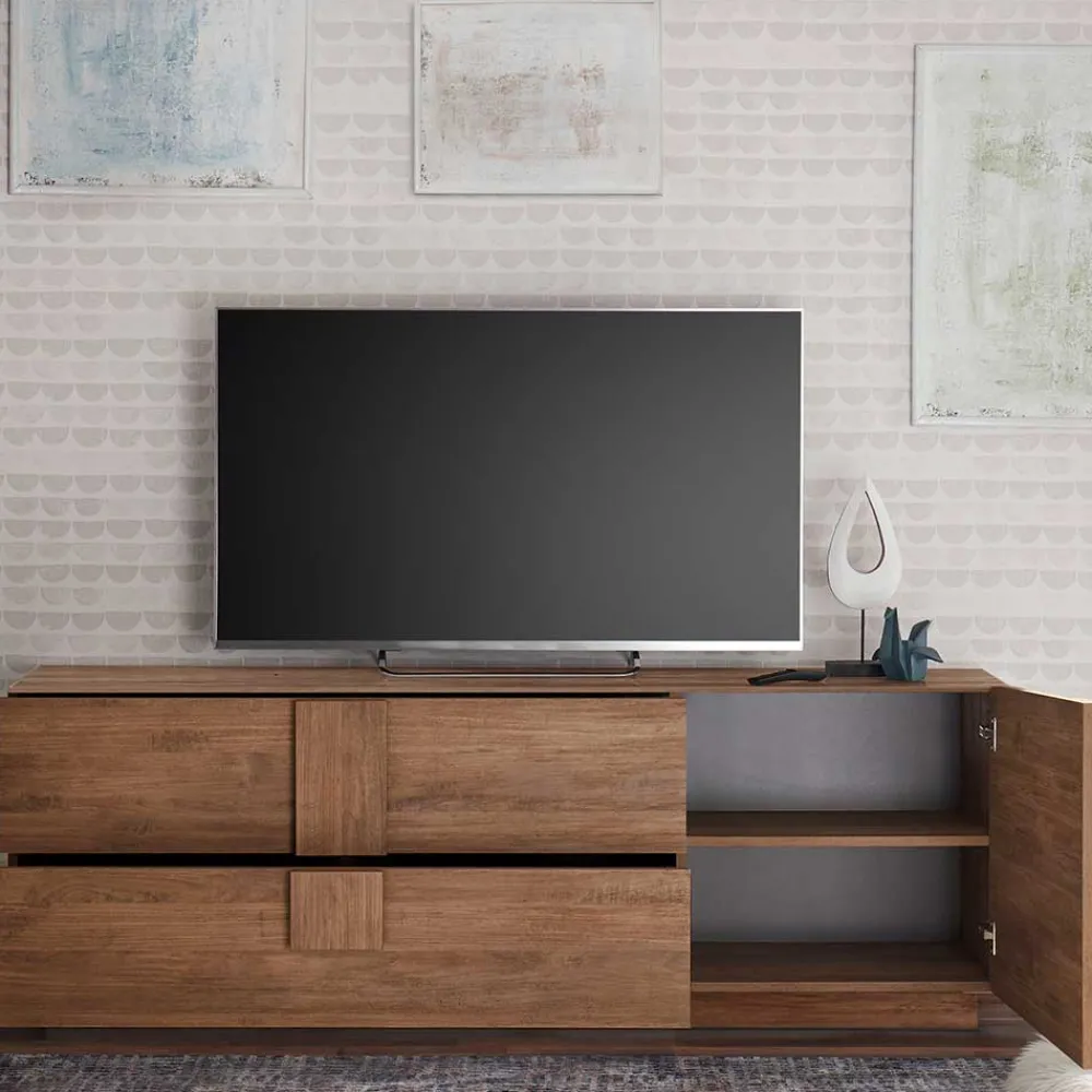 Wohnen Lowboards|Tv & Hifi-Möbel*181x63x44 TV Kommode in Holzoptik - Basento