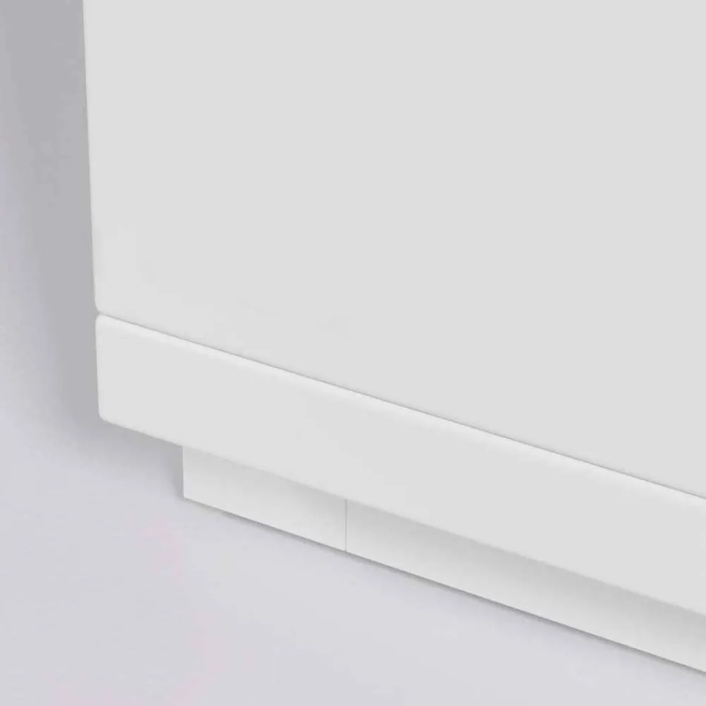 Wohnen 200x44x36 TV Lowboard in Weiß & Eiche - Vintilias