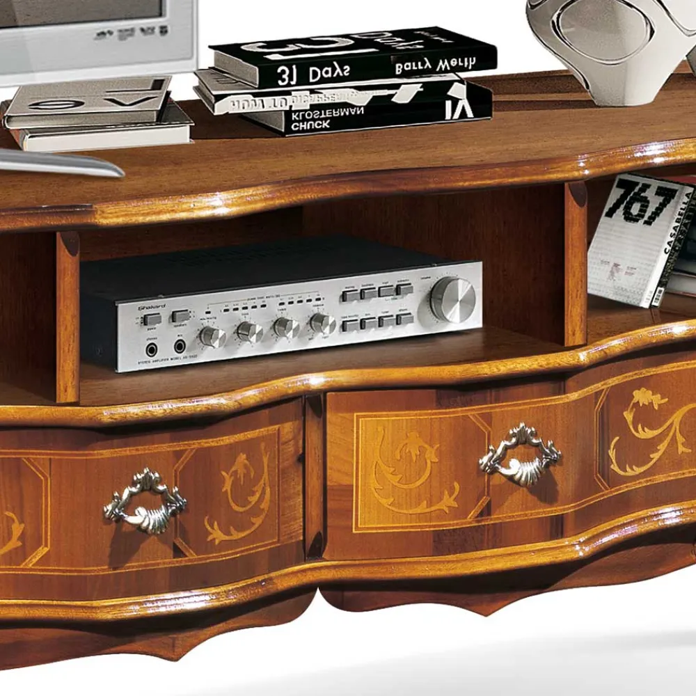 Wohnen 169x60x37 TV Phonotisch mit Barock Design - Motiz