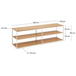 Wohnen 160x50x40 TV Regal in Eiche - Bosso