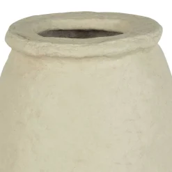 Wohnen 30x45x30 Vase in Cremeweiß aus Pappmasche - Valamengo