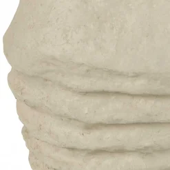 Wohnen 30x45x30 Vase in Cremeweiß aus Pappmasche - Valamengo