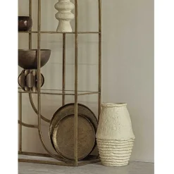 Wohnen 30x45x30 Vase in Cremeweiß aus Pappmasche - Valamengo