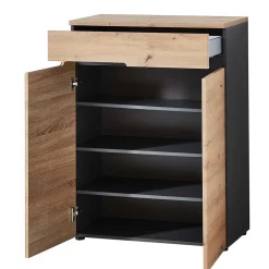 Wohnen 80x107x38 Vertiko für Schuhe in Wildeiche Optik - Kuetra