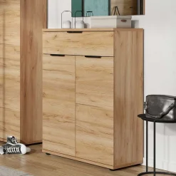 Wohnen 75x108x37 Vertiko für Schuhe in Wildeiche Dekor - Esdrusca