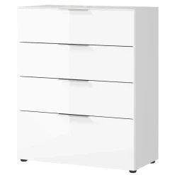 Wohnen 83x101x42 Vier-Schubladen-Kommode in Weiß - Thima