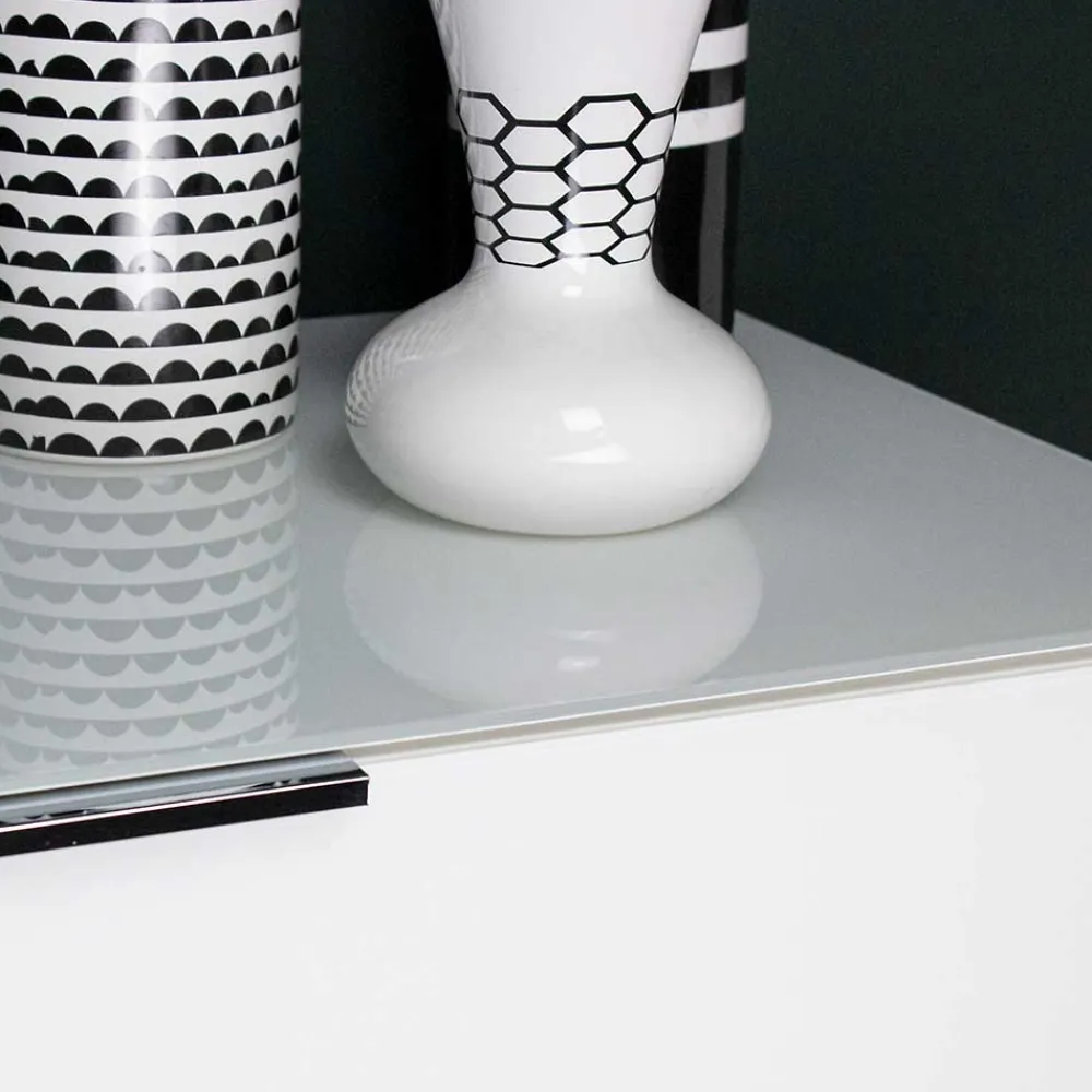 Wohnen 83x101x42 Vier-Schubladen-Kommode in Weiß - Thima