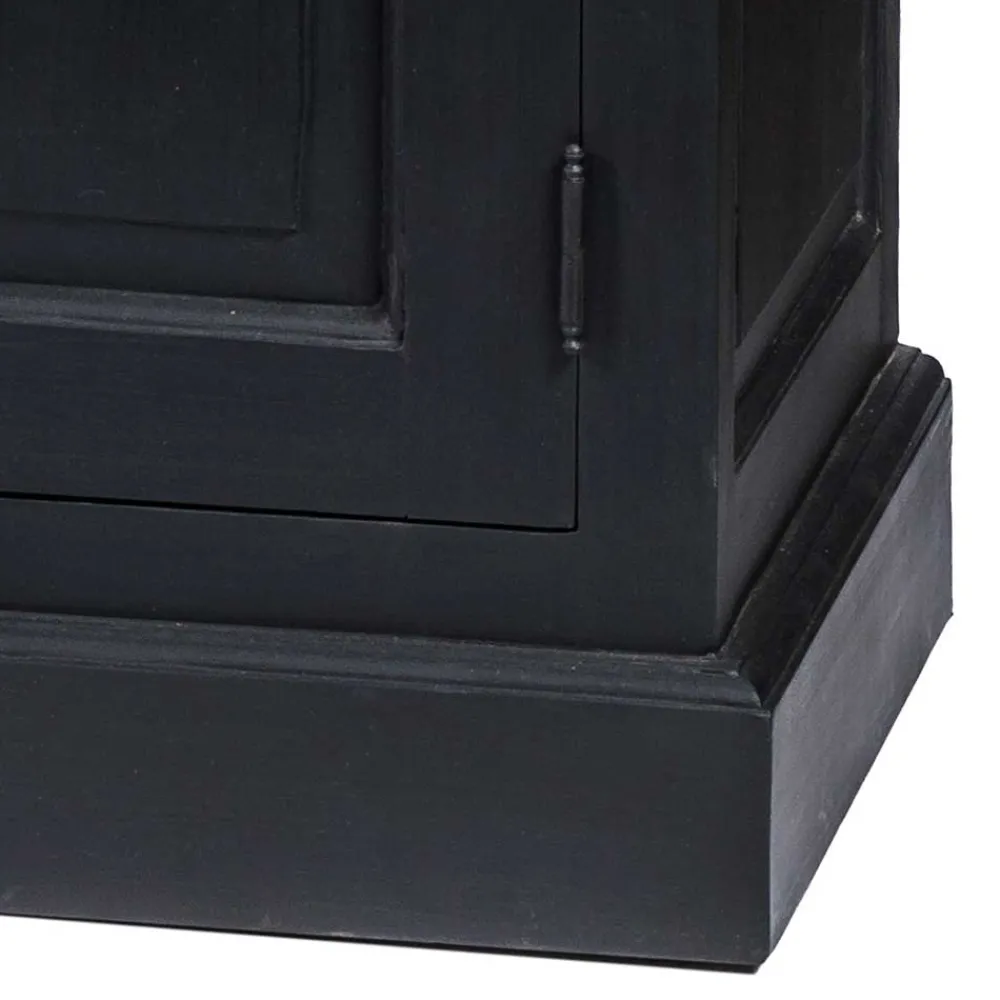 Wohnen 220x96x53 Vintage Design Anrichte in Schwarz - Niovan