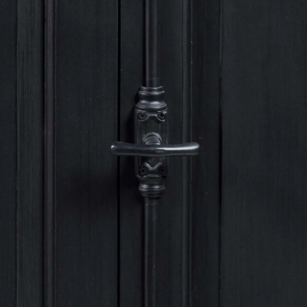 Wohnen 220x96x53 Vintage Design Anrichte in Schwarz - Niovan