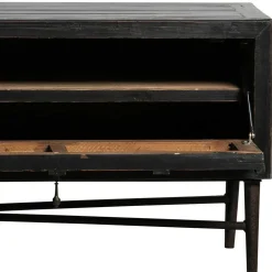 Wohnen Sideboards & Kommoden|Landhausmöbel*160x50x45 Vintage Design Lowboard in Schwarz - Illestra