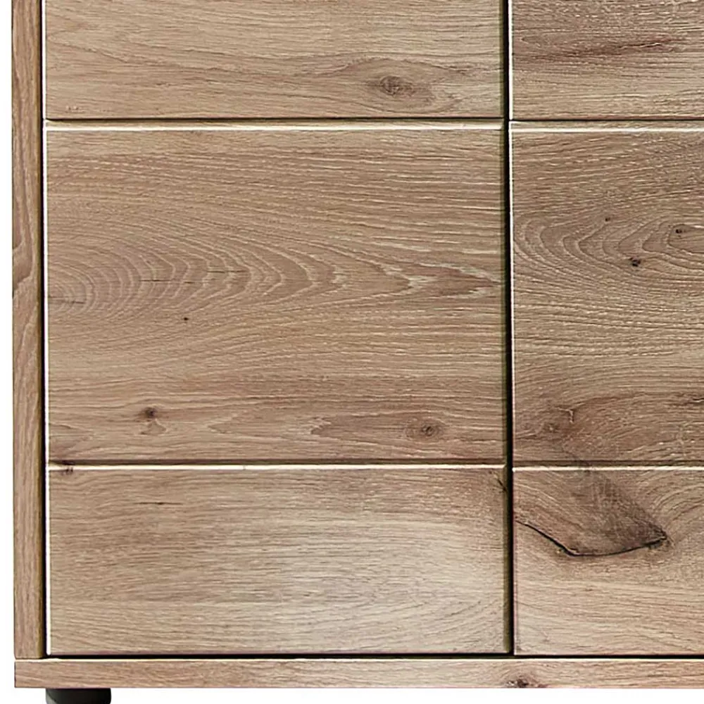 Wohnen Küchenschränke|Highboards*90x128x38 Vitrine Highboard in Wildeiche NB - Zelio