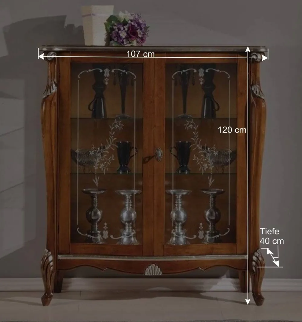 Wohnen Italienische Möbel|Esszimmerschränke*107x120x40 Vitrine im Italienischen Stil - Carlenna