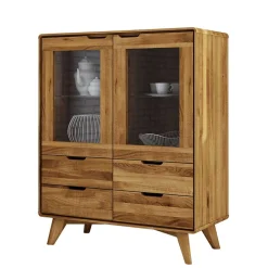 Wohnen Esszimmerschränke|Highboards*90x110x40 Vitrine Kommode aus Wildeiche - Eavy