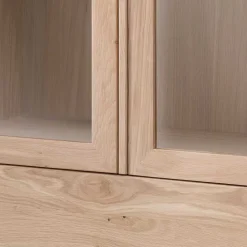 Wohnen Skandinavische Möbel|Sideboards & Kommoden*90x140x42 Vitrine mit Doppeltür und Schublade - Lamia