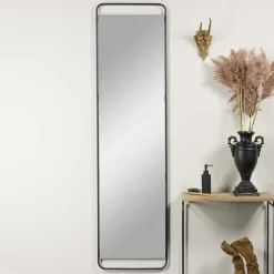 Wohnen 46x175x3 Wand Hängespiegel in Schwarz - Mentrakin