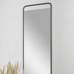 Wohnen 46x175x3 Wand Hängespiegel in Schwarz - Mentrakin