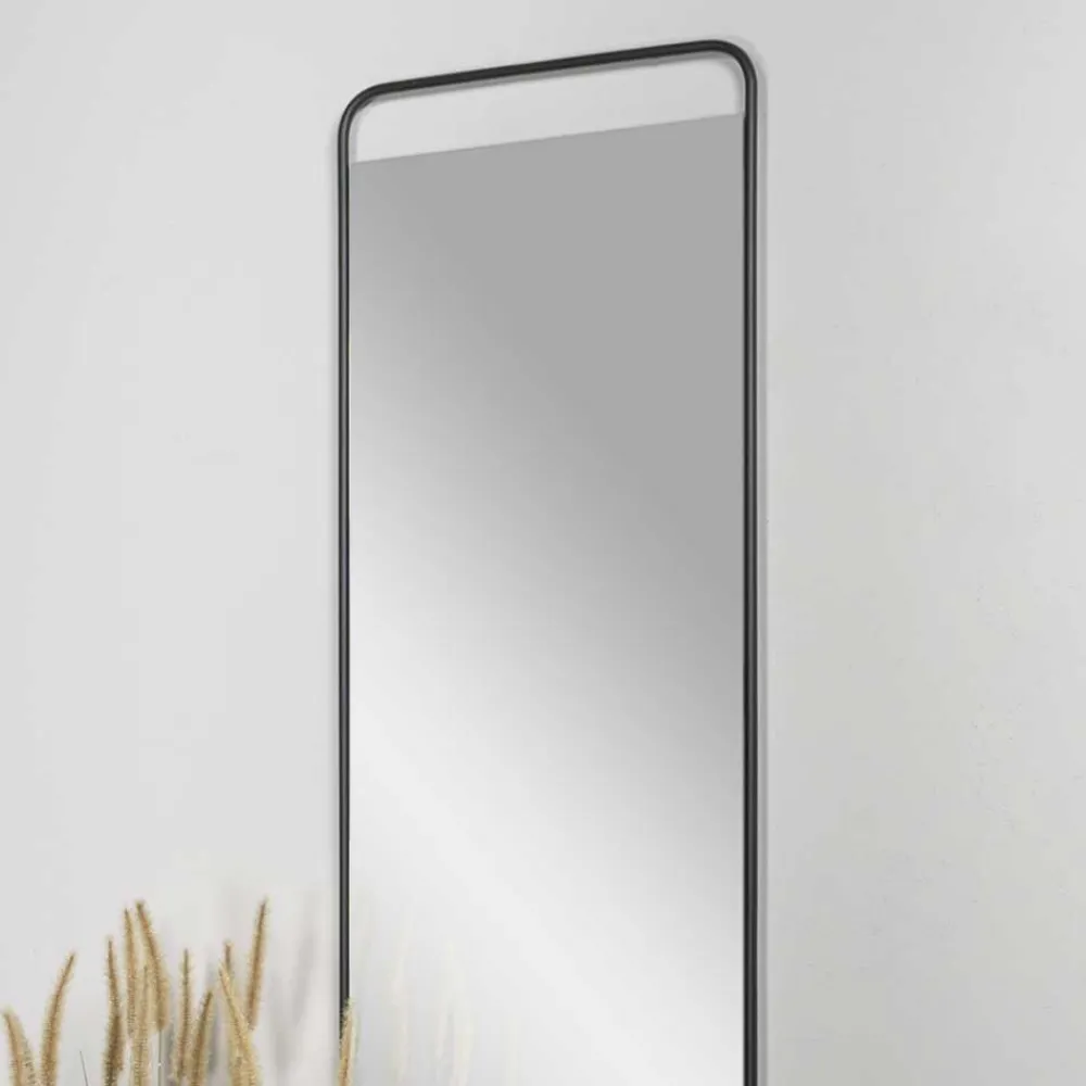 Wohnen 46x175x3 Wand Hängespiegel in Schwarz - Mentrakin