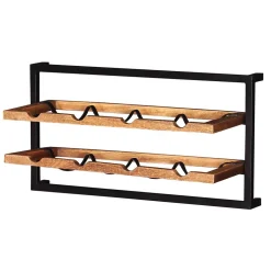 Wohnen 65x35x25 Wand Weinregal für acht Flaschen - Evradon