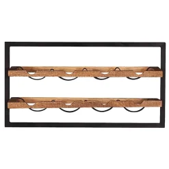 Wohnen 65x35x25 Wand Weinregal für acht Flaschen - Evradon