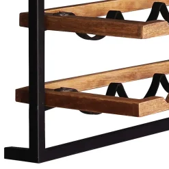 Wohnen 65x35x25 Wand Weinregal für acht Flaschen - Evradon