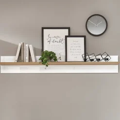 Wohnen Skandinavische Möbel|Wohnzimmer-Regale*138x20x20 Wandboard mit Rückwand - Myrda