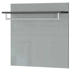 Wohnen 97x96x30 Wandgarderobe in Silbergrau Glas - Ilfred