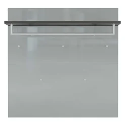 Wohnen 97x96x30 Wandgarderobe in Silbergrau Glas - Ilfred