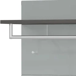 Wohnen 97x96x30 Wandgarderobe in Silbergrau Glas - Ilfred