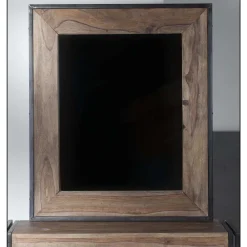 Wohnen 82x97x3 Wandspiegel aus Akazie Massivholz - Barcio
