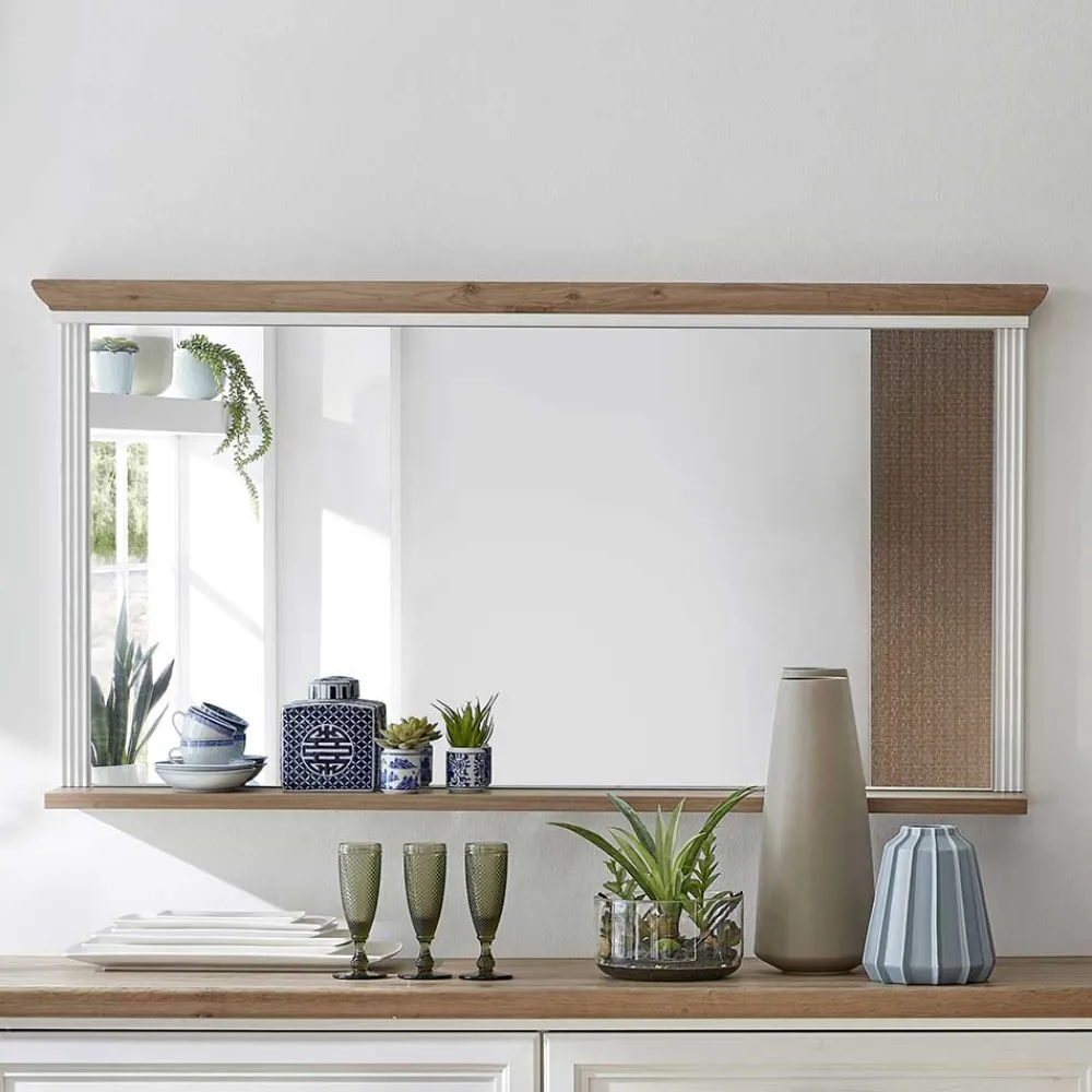 Wohnen Spiegel|Flurspiegel*142x74x16 Wandspiegel mit Landhaus Design - Sinolita