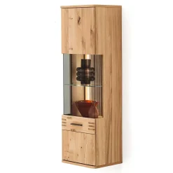 Wohnen Esszimmer-Vitrinen*45x149x37 Wandvitrine in Eiche Bianco - Crupean