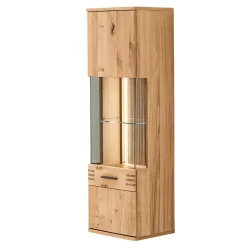 Wohnen Esszimmer-Vitrinen*45x149x37 Wandvitrine in Eiche Bianco - Crupean