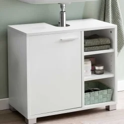 Wohnen 60x55x32 Waschbecken Unterschrank in Weiß - Turena