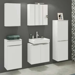 Wohnen 60x55x35 Waschbeckenschrank für Stand- & Wandmontage - Livendas