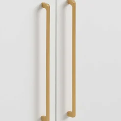 Wohnen 57x61x30 Waschbeckenschrank in Weiß & Gold - Nuszaleva