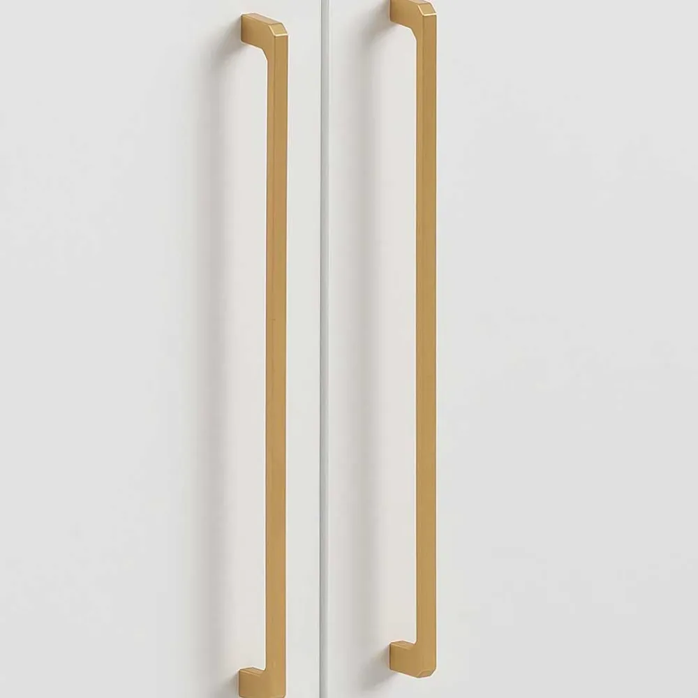 Wohnen 57x61x30 Waschbeckenschrank in Weiß & Gold - Nuszaleva