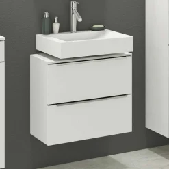 Wohnen 60x55x35 Waschbeckenschrank mit Klappe & Schublade - Livendas I