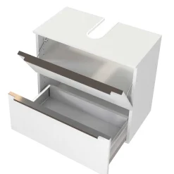 Wohnen 60x55x35 Waschbeckenschrank mit Klappe & Schublade - Livendas I