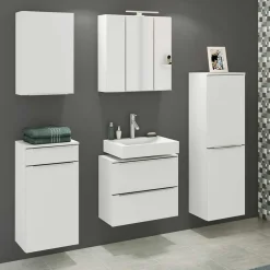 Wohnen 60x55x35 Waschbeckenschrank mit Klappe & Schublade - Livendas I