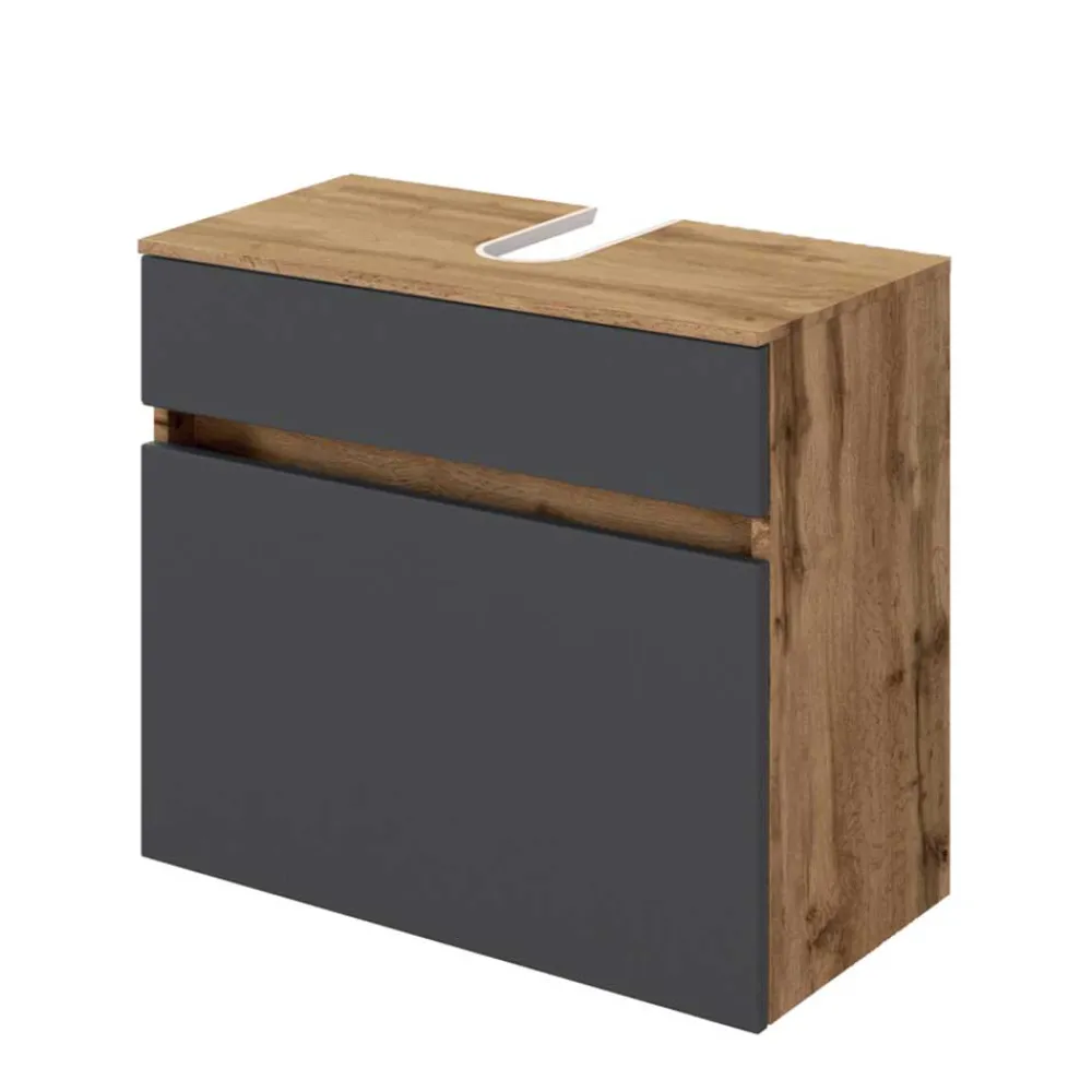 Wohnen Waschtisch|Waschbeckenunterschränke*60x60x35 Waschbeckenschrank zweifarbig - Athrin