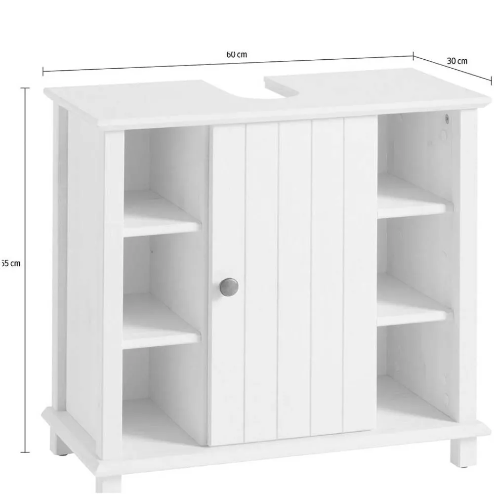 Wohnen Waschtisch|Waschbeckenunterschränke*60x65x30 Waschbeckenunterschrank aus Massivholz - Akzinad