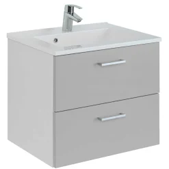 Wohnen Waschtisch|Waschbeckenunterschränke*60x54x48 Waschkommode in hellem Grau - Girios