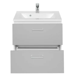 Wohnen Waschtisch|Waschbeckenunterschränke*60x54x48 Waschkommode in hellem Grau - Girios