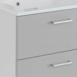Wohnen Waschtisch|Waschbeckenunterschränke*60x54x48 Waschkommode in hellem Grau - Girios