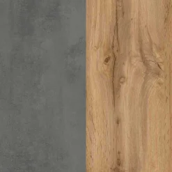 Wohnen Waschtisch|Waschbeckenunterschränke*105x63x47 Waschtisch hängend in Wildeiche & Beton - Mia